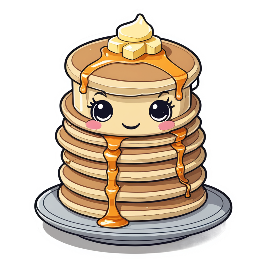 Pancake Stack (kawaii) — kawaii stickers