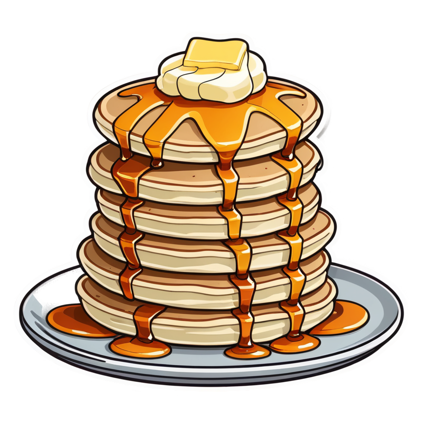 Pancake Stack (papercut) — dessert stickers