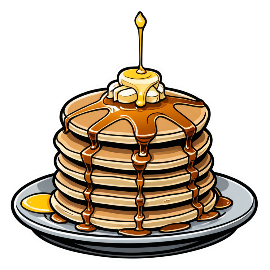 Pancake Stack (tattoo) — dessert stickers