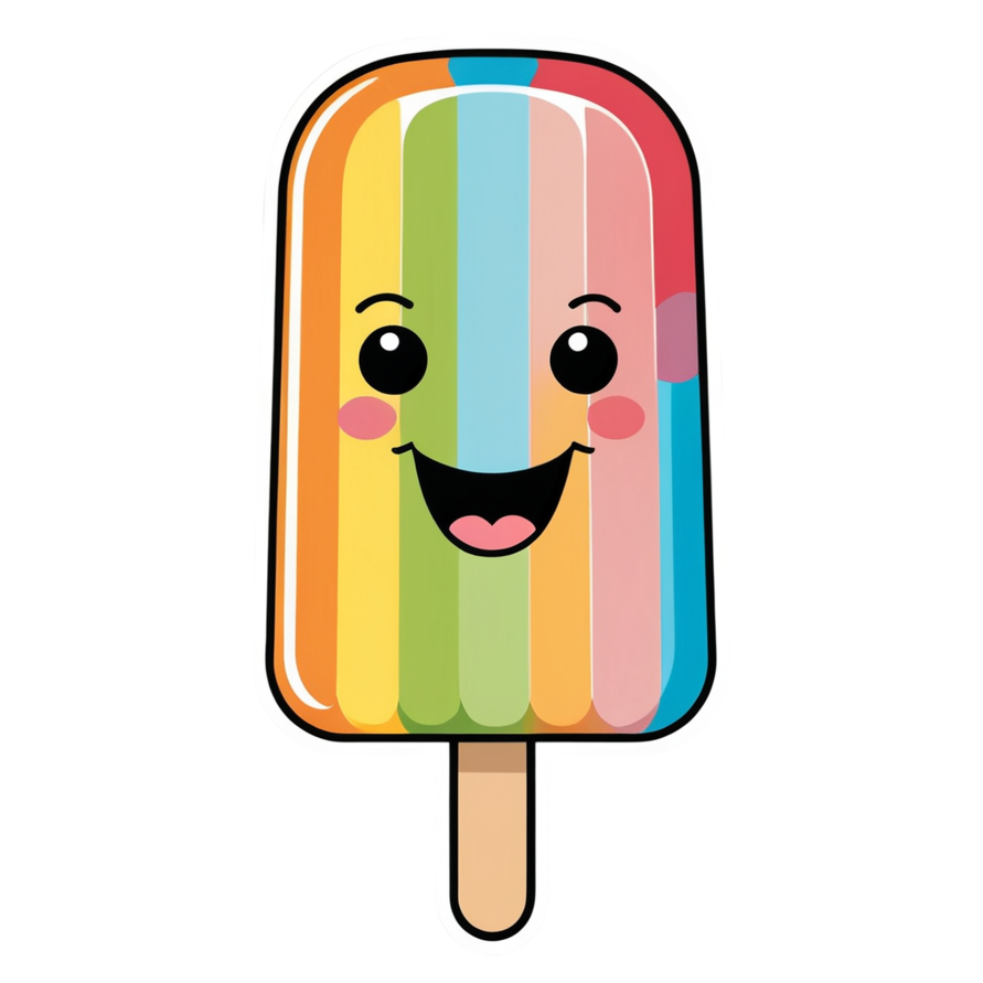 Popsicle (lineart) — dessert stickers