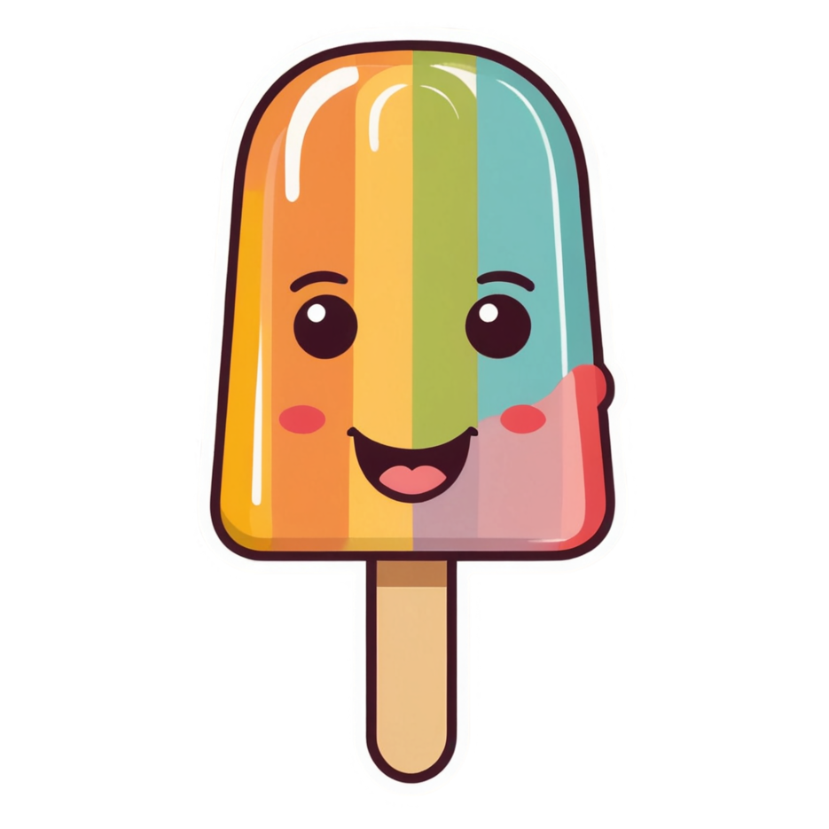 Popsicle (retro) — dessert stickers