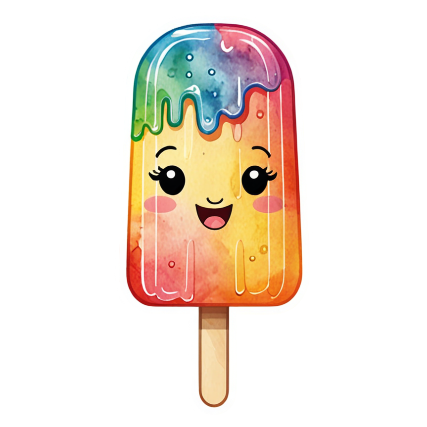 Popsicle (watercolor) — dessert stickers