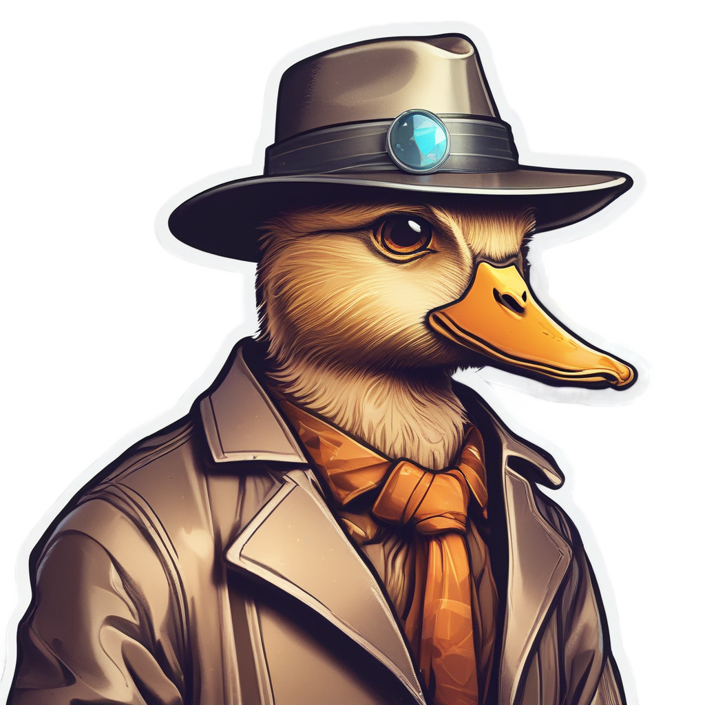 Detective Duckling Magnifier — nursery & baby stickers
