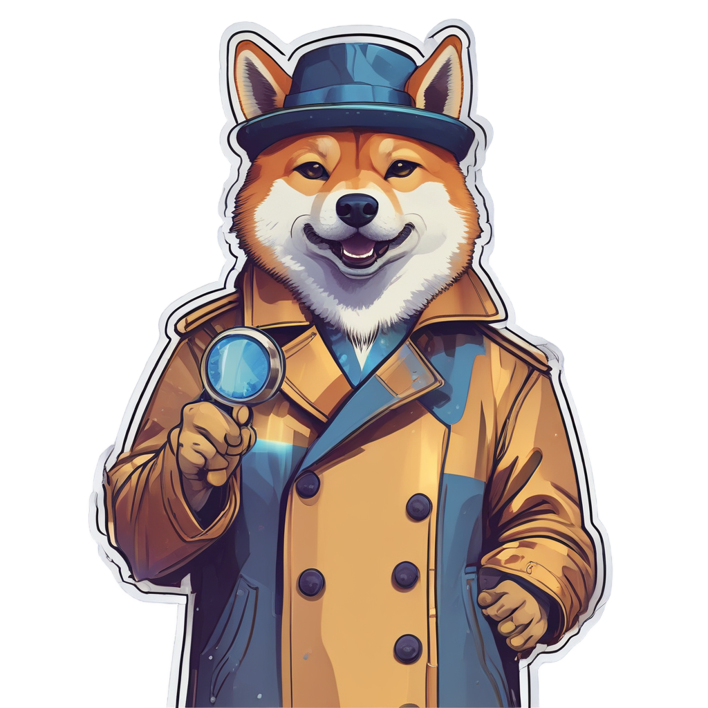 Detective Noir Shiba — dogs stickers