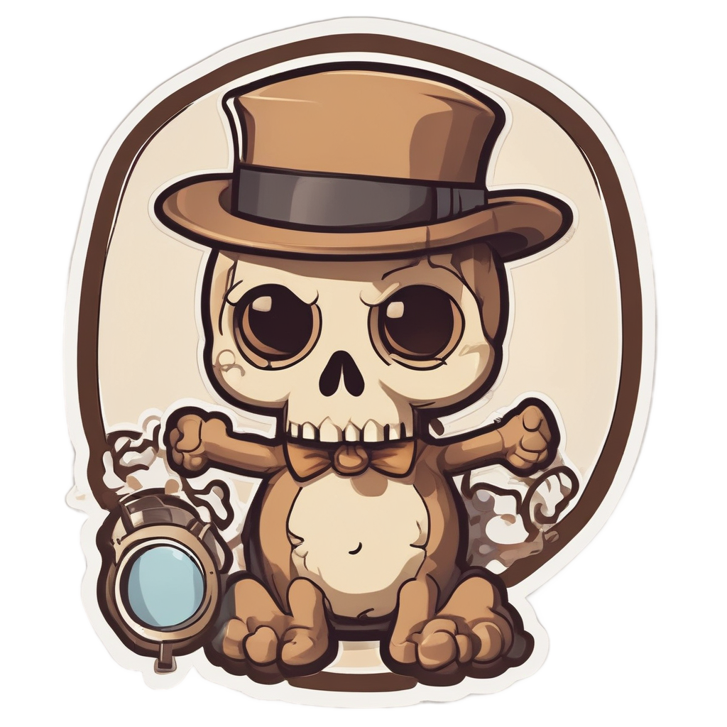 Detective Poison Clue — skull & crossbones stickers