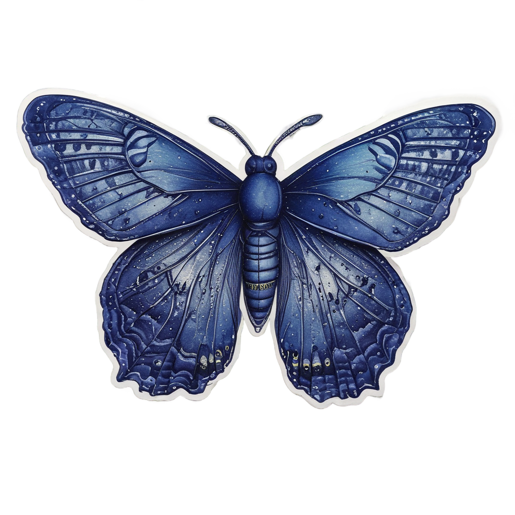 Dewdrop Moth Reverie — original tattoo flash sticker