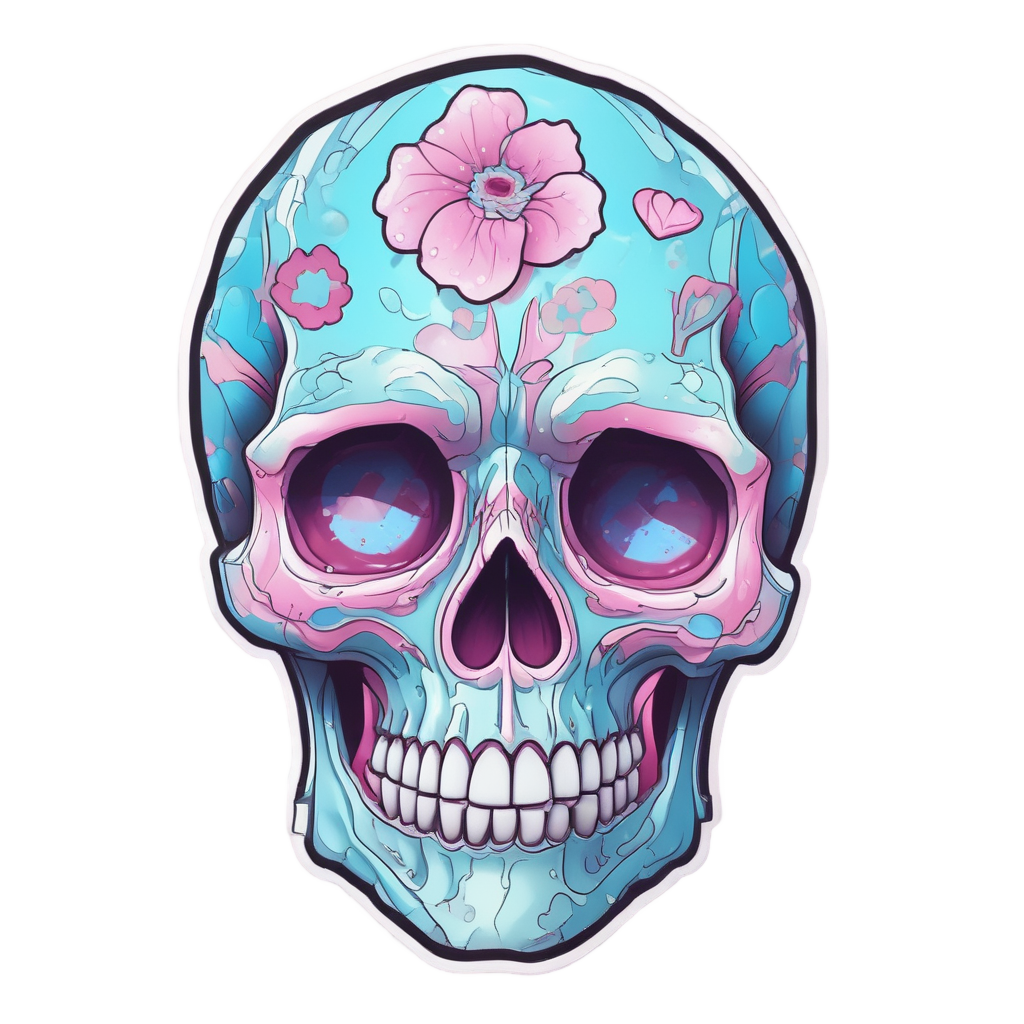 Diamond Camo Neon Skull — tactical & outdoor stickers
