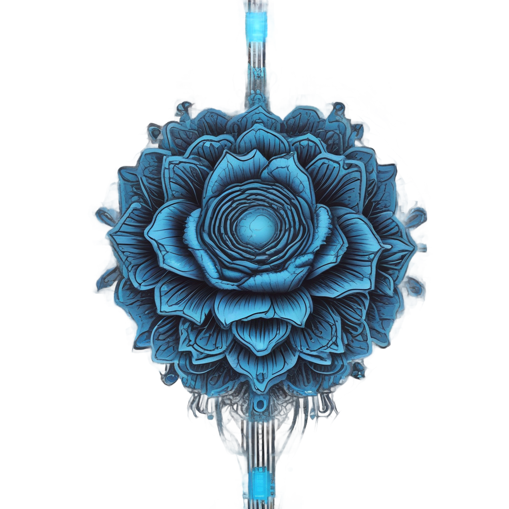 Digital Rose Circuitry — gothic botanical stickers