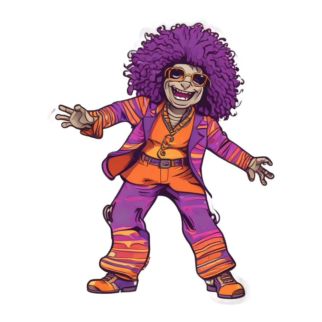 Disco Zebra Grooves Hard — safari nursery stickers