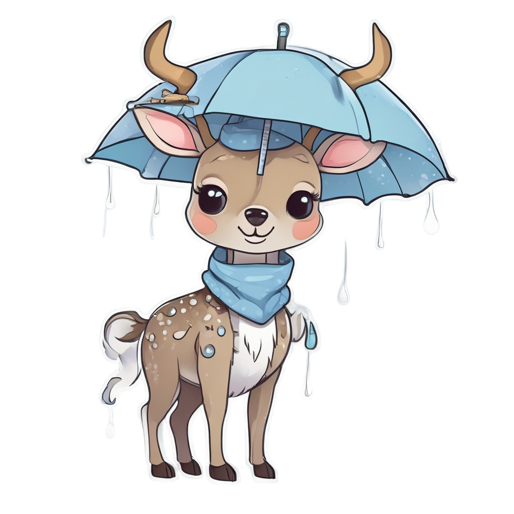 Doe with Umbrella — tactical & outdoor stickers