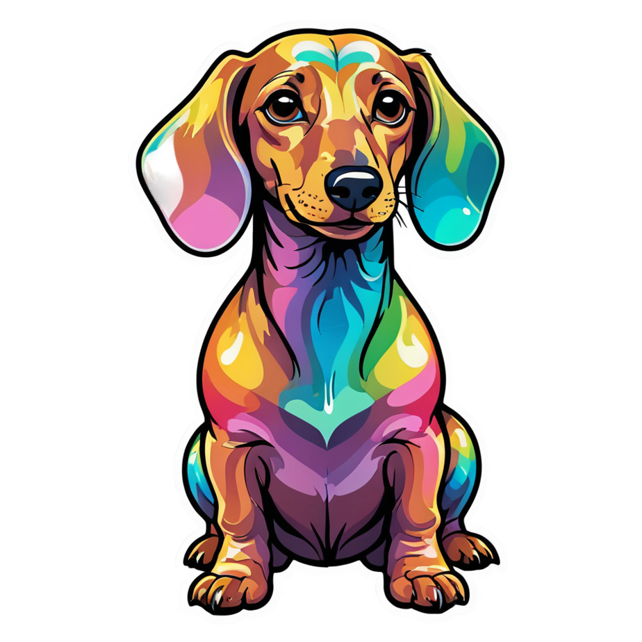 Dachshund (holographic) — dog stickers