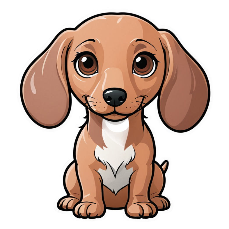 Dachshund (kawaii) — dog stickers