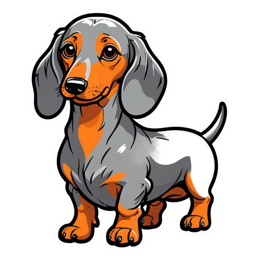 Dachshund (neon) — dog stickers