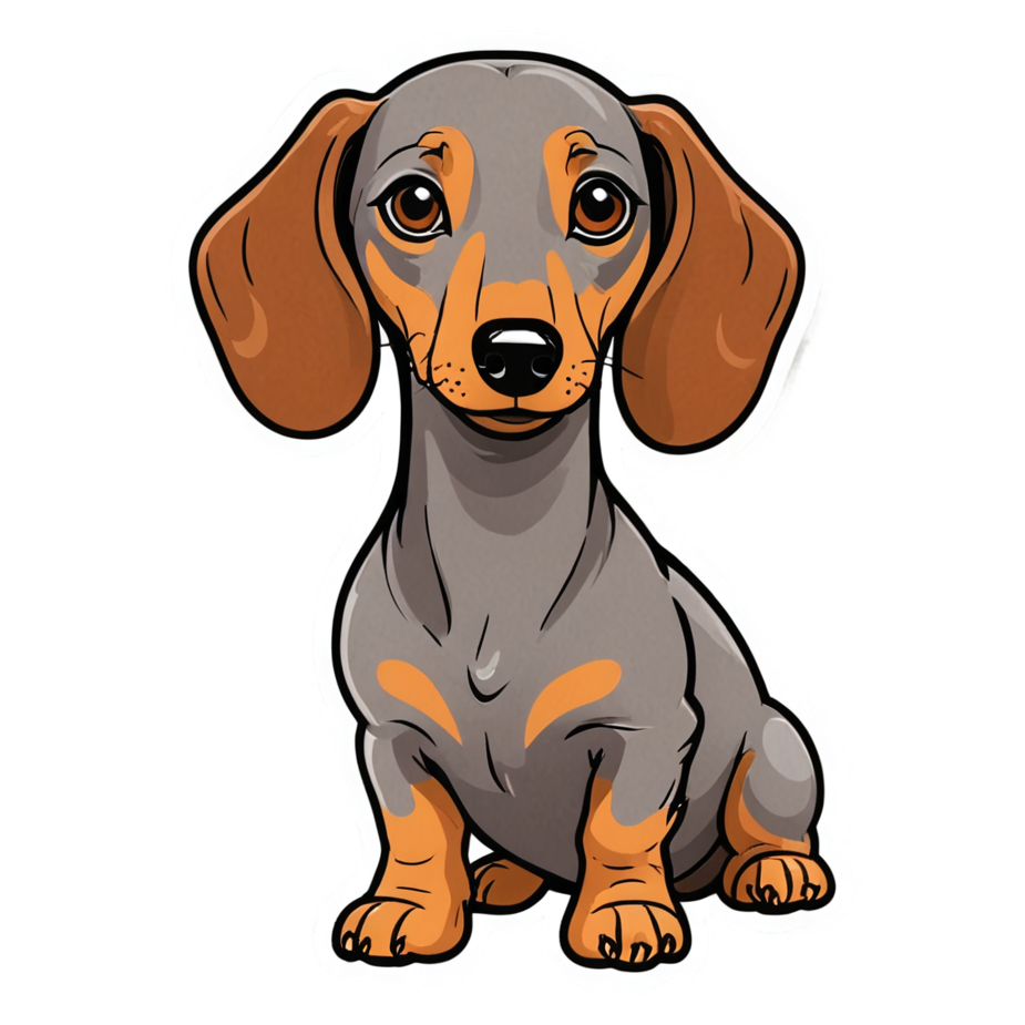 Dachshund (retro) — dog stickers