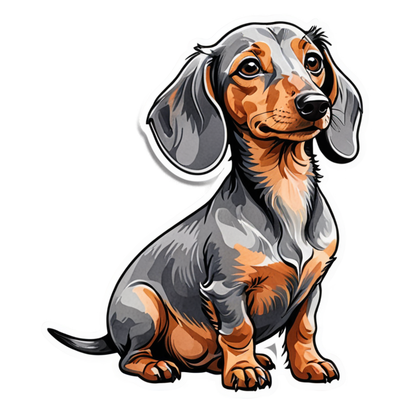Dachshund (watercolor) — dog stickers