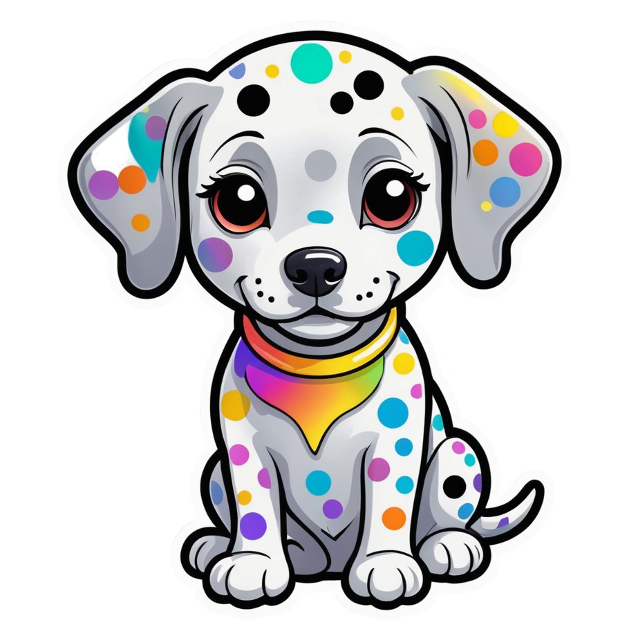 Dalmatian (holographic) — dog stickers