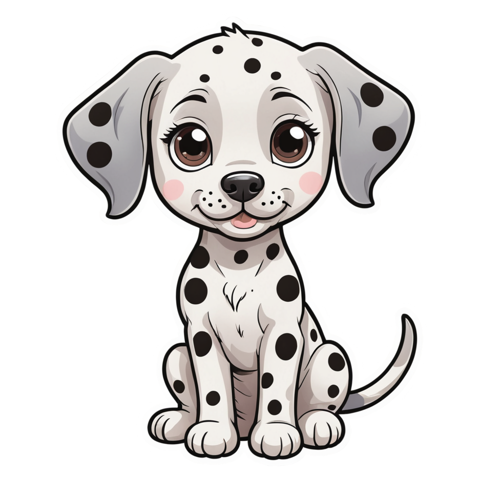 Dalmatian (kawaii) — dog stickers