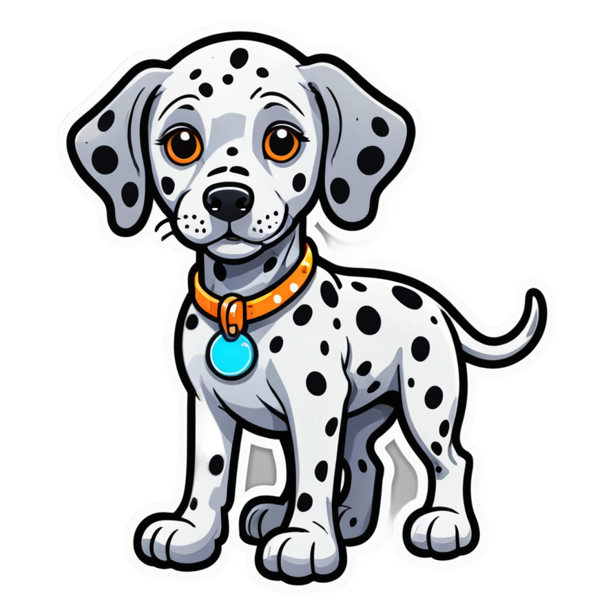 Dalmatian (neon) — dog stickers