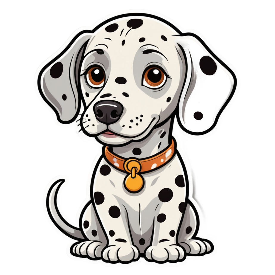 Dalmatian (retro) — dog stickers