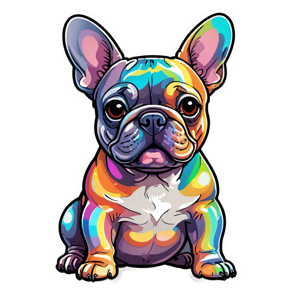 Frenchie (holographic) — dog stickers