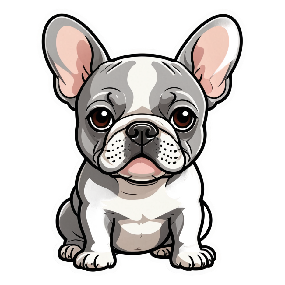 Frenchie (lineart) — dog stickers