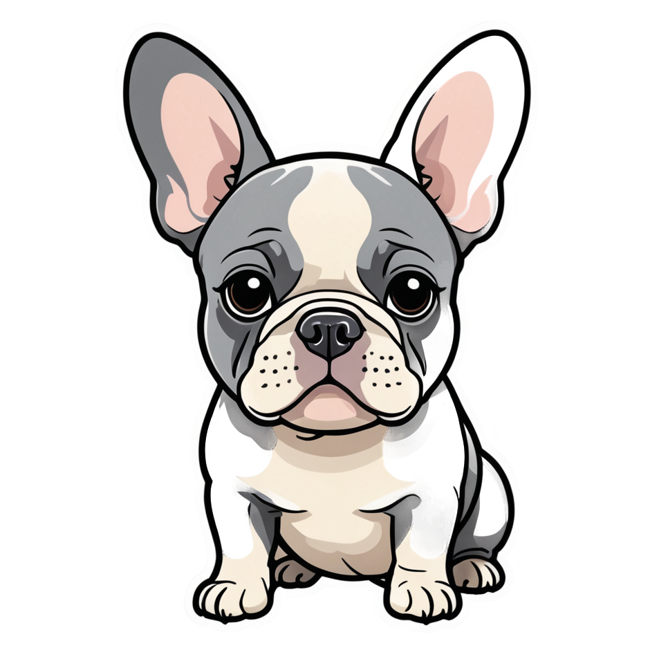 Frenchie (papercut) — dog stickers