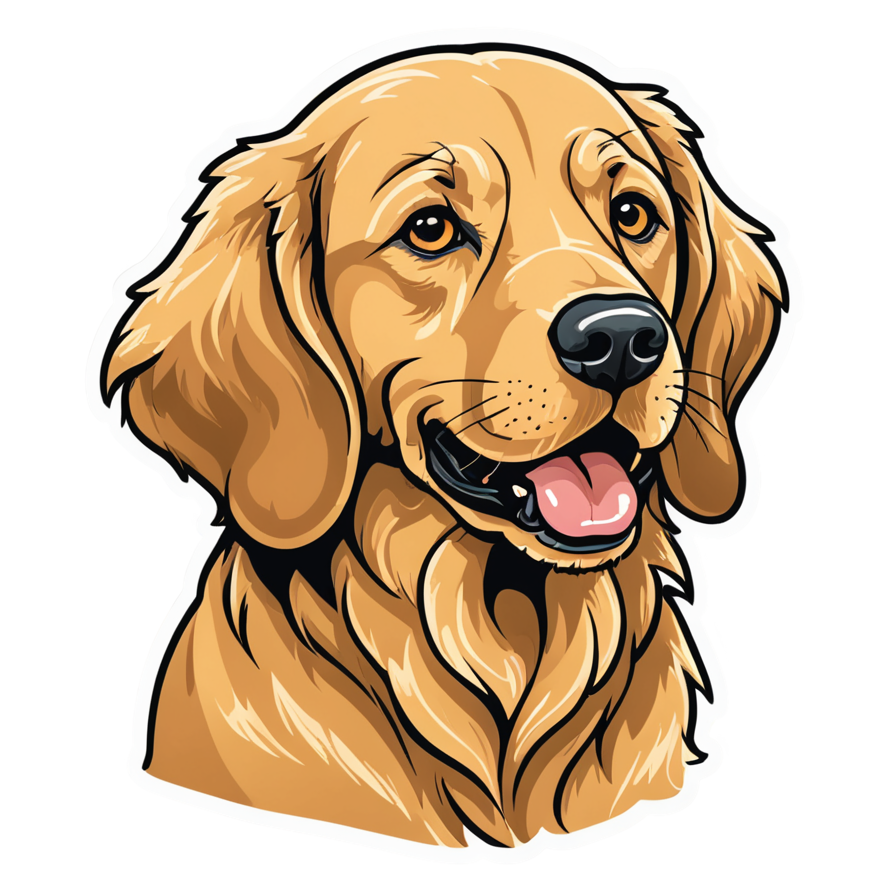 Golden Retriever (tattoo) — dog stickers