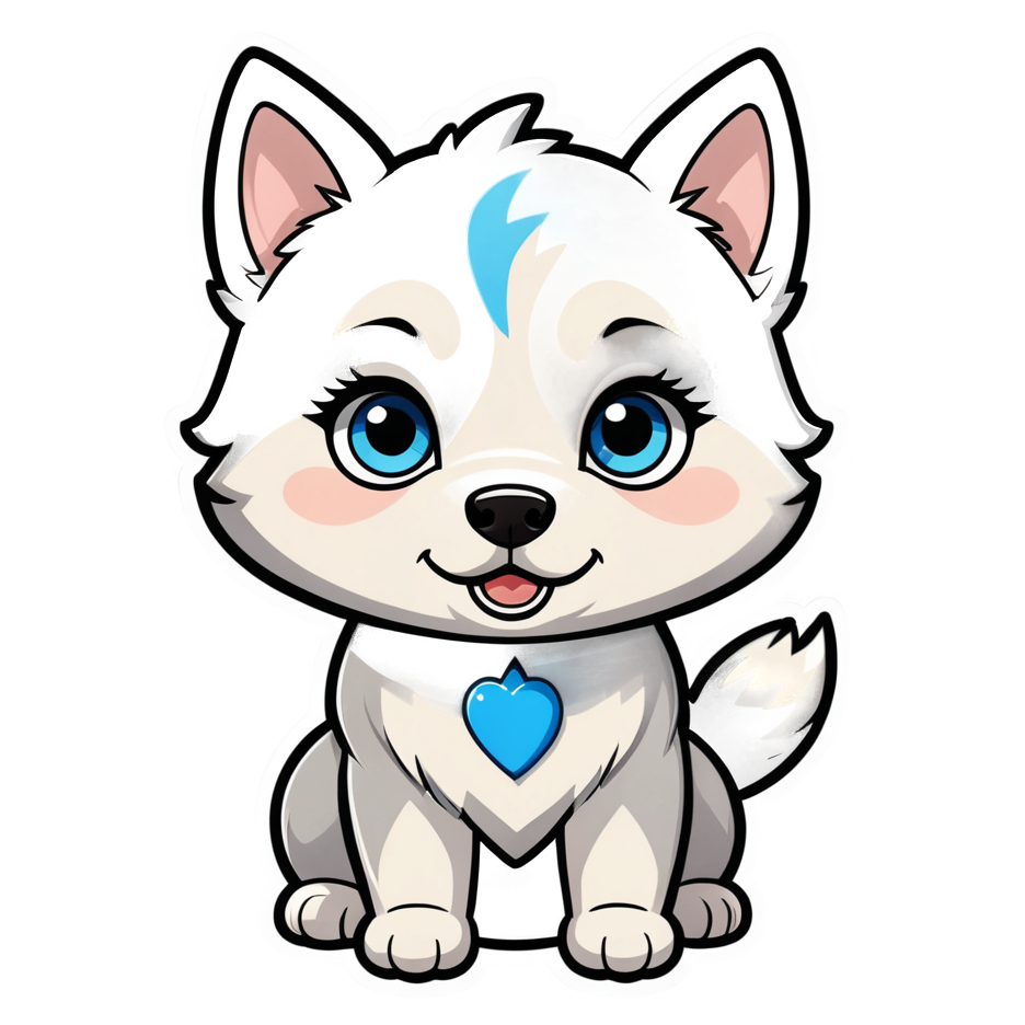 Husky (kawaii) — dog stickers