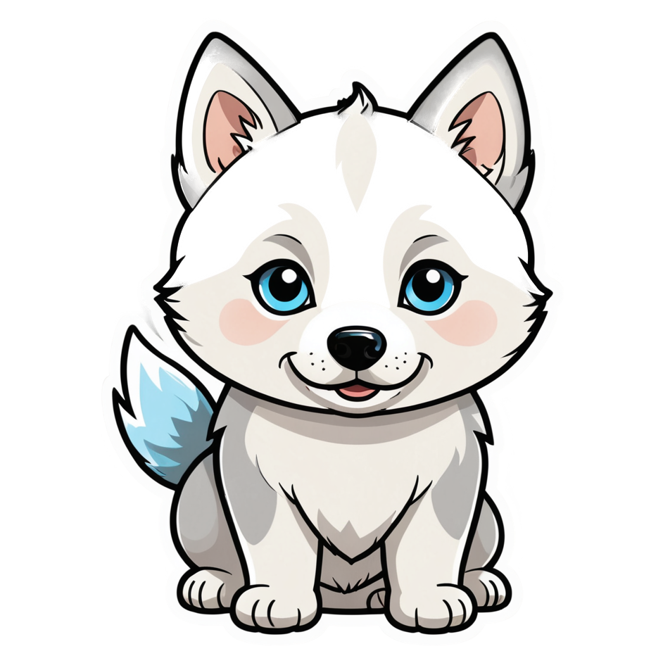 Husky (lineart) — dog stickers