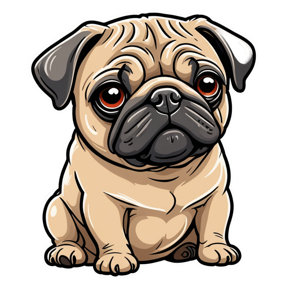 Pug (tattoo) — dog stickers