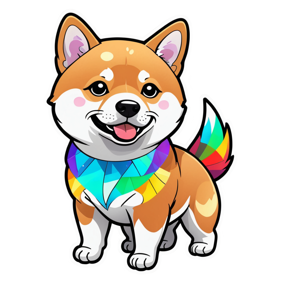 Shiba Inu (holographic) — dog stickers