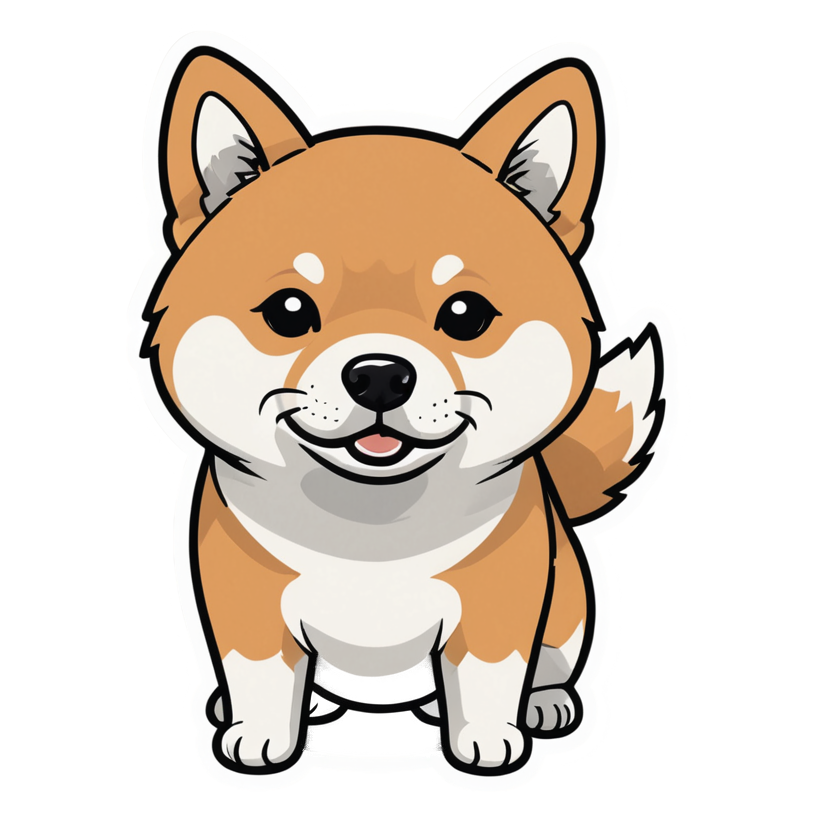Shiba Inu (lineart) — dog stickers