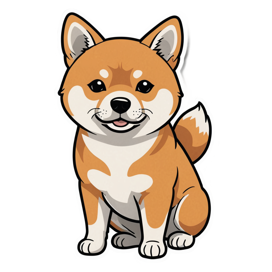 Shiba Inu (papercut) — dog stickers