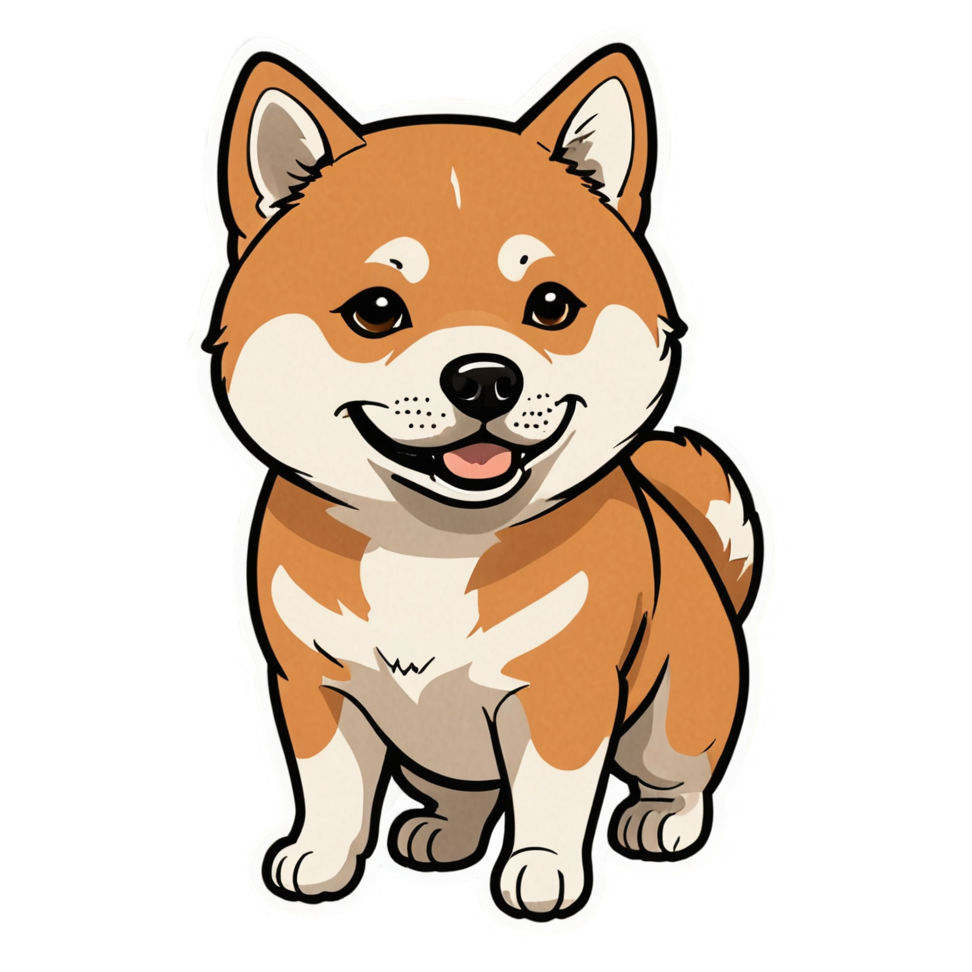 Shiba Inu (retro) — dog stickers