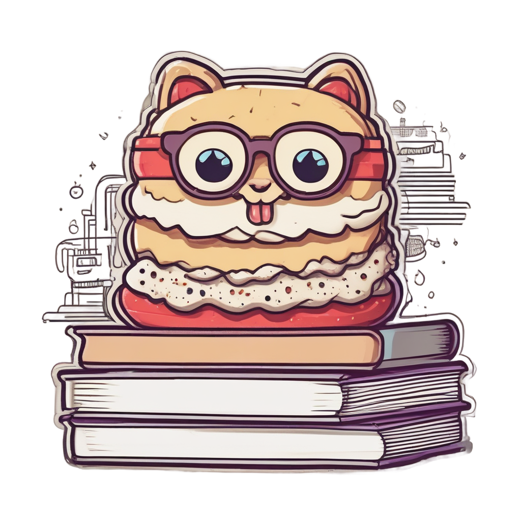 Donut with Book — cute food stickers