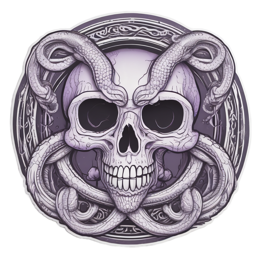 Double Moon Twins — mystical skull stickers