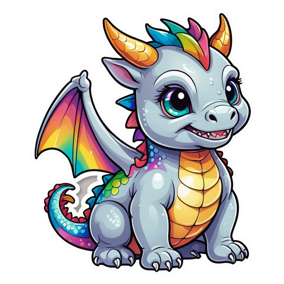 Baby Dragon (holographic) — dragon stickers