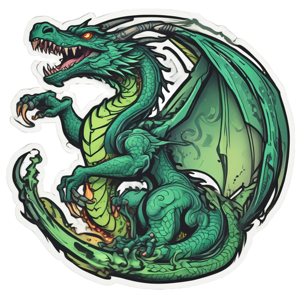 Dragon Biohazard Breath — dragon stickers