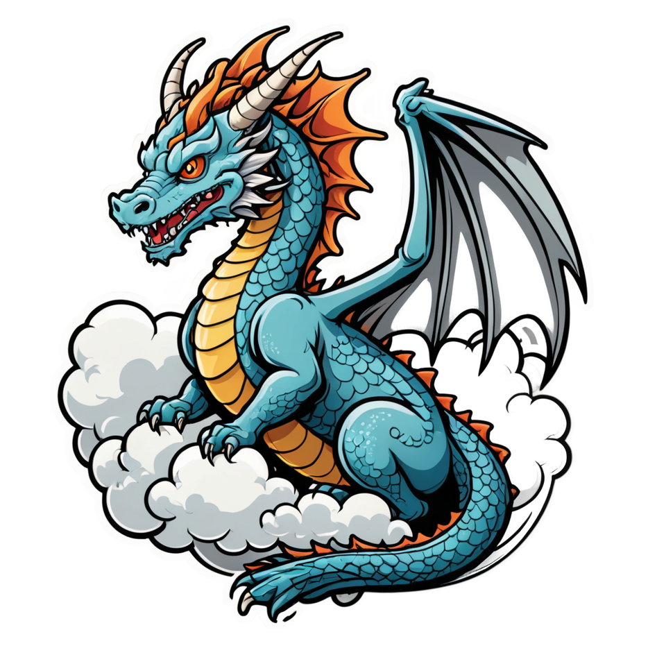 Cloud Dragon (tattoo) — dragon stickers