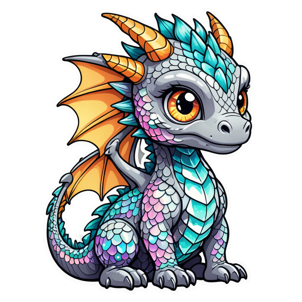 Crystal Dragon (kawaii) — dragon stickers