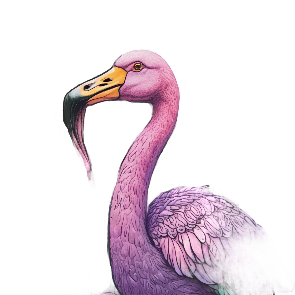 Dragon Eye Flamingo Mystic — birds stickers