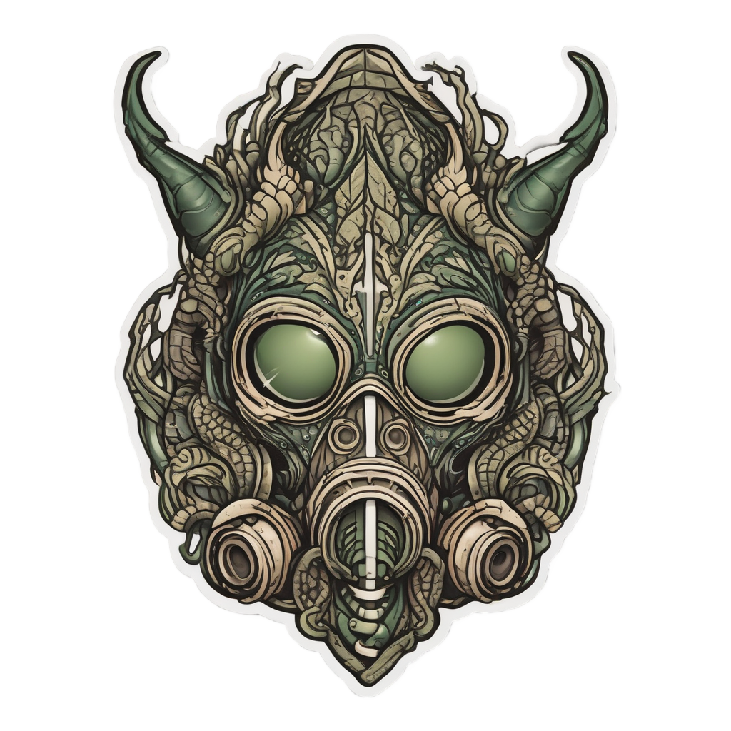 Dragon Gas Mask — dragon stickers