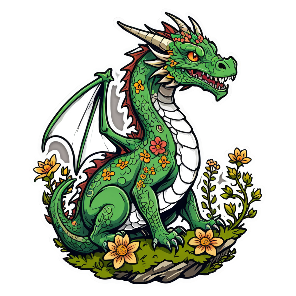 Moss Dragon (tattoo) — dragon stickers