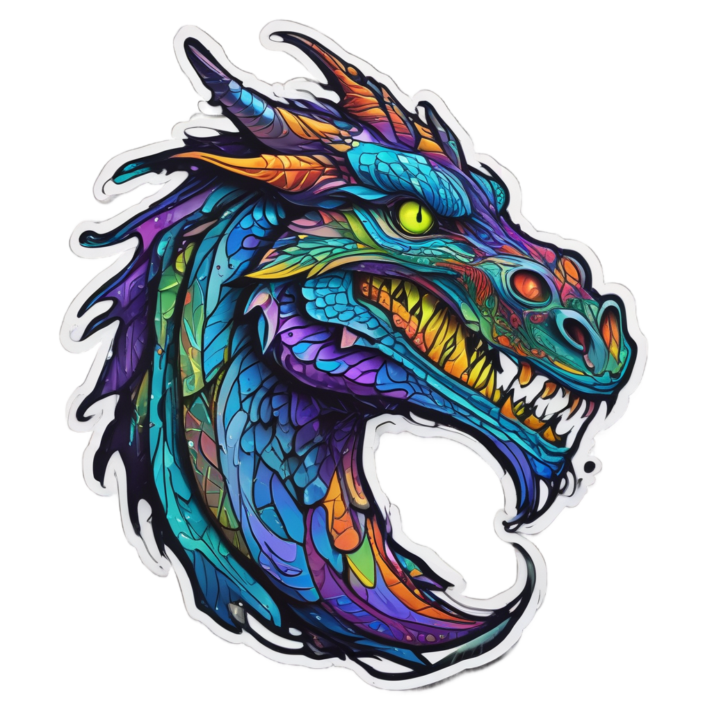 Dragon Rainbow Breath — celestial nursery stickers