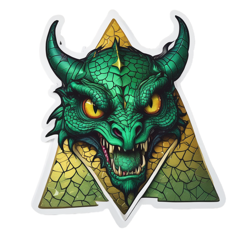 Dragon Scale Danger Triangle — dragon stickers