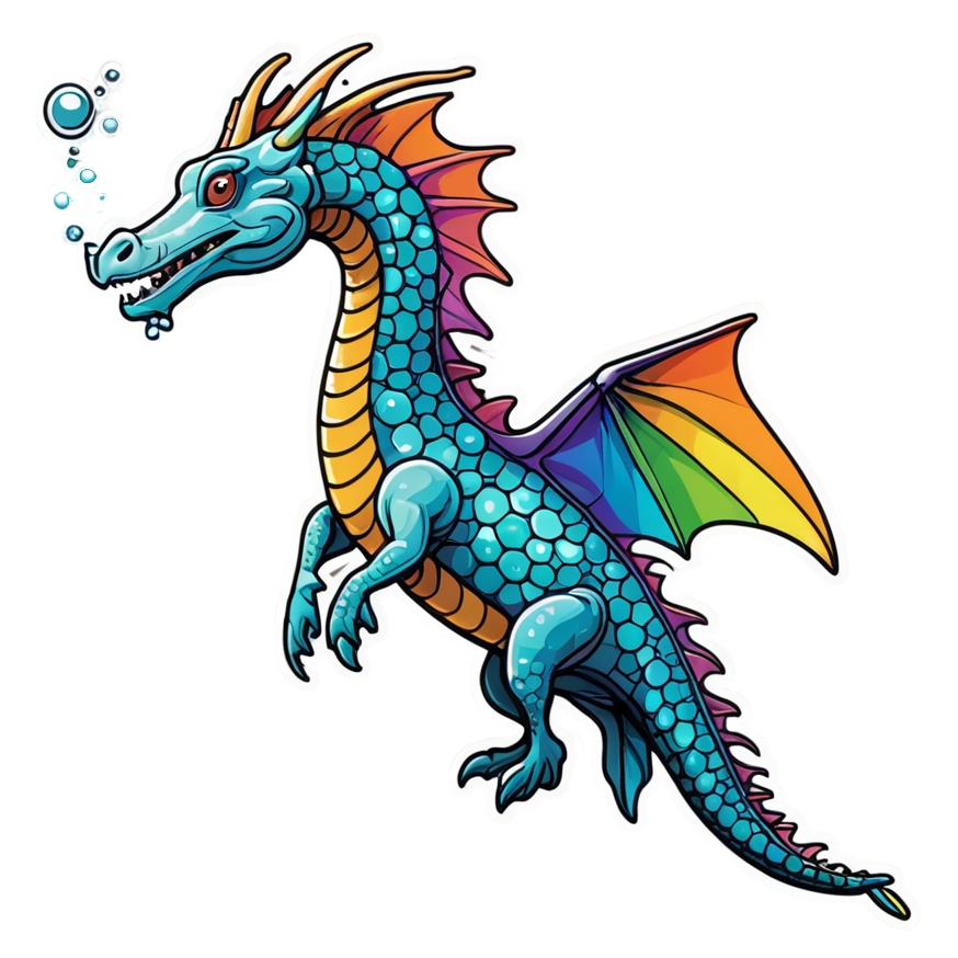 Sea Dragon (holographic) — dragon stickers