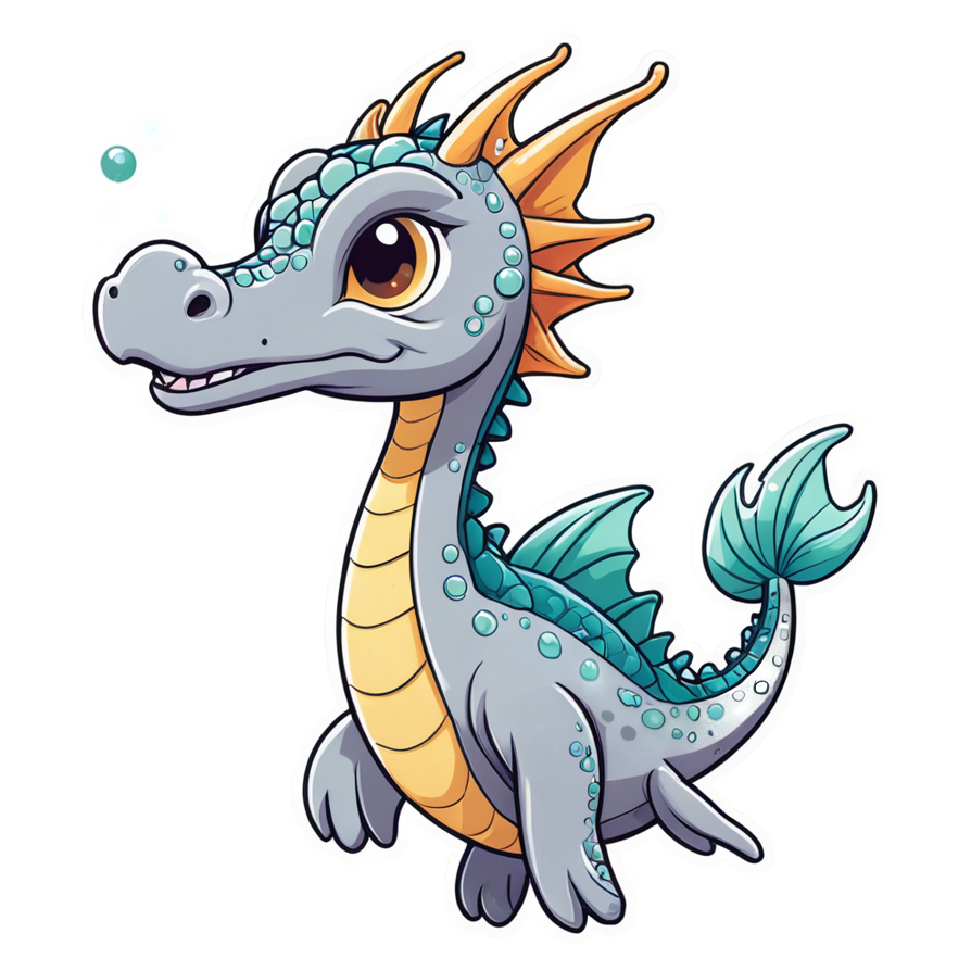 Sea Dragon (kawaii) — dragon stickers