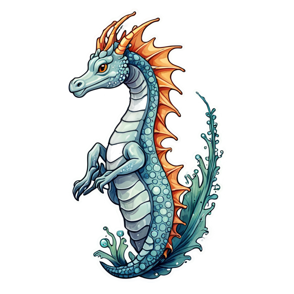 Sea Dragon (watercolor) — dragon stickers