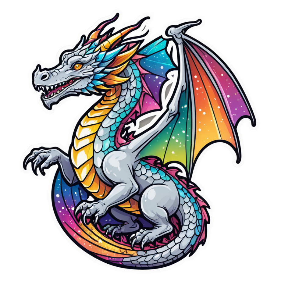 Star Dragon (holographic) — dragon stickers
