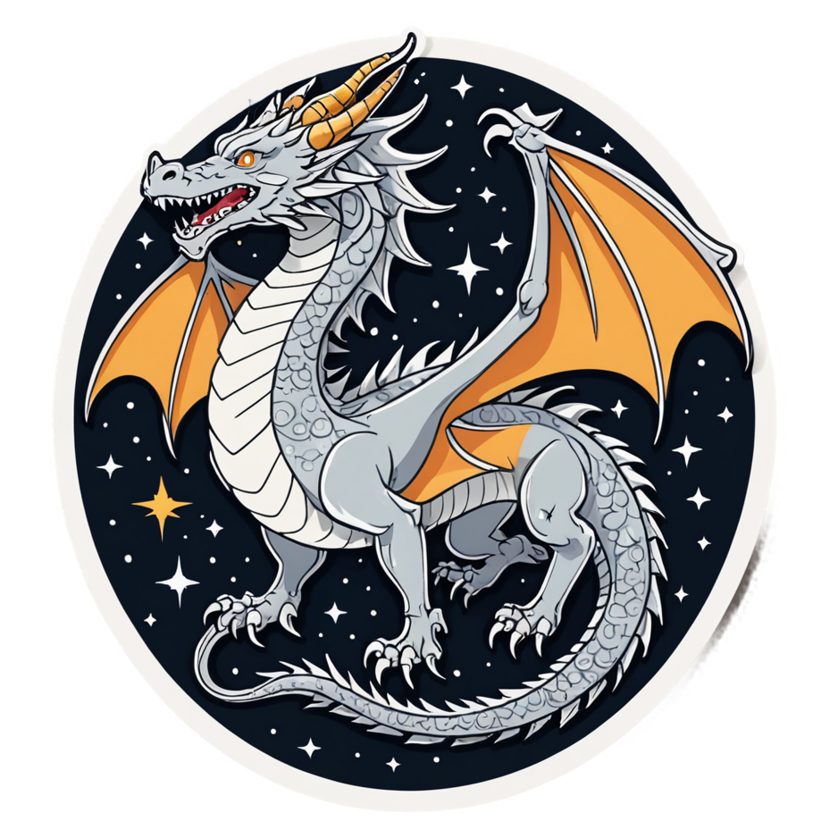 Star Dragon (papercut) — dragon stickers